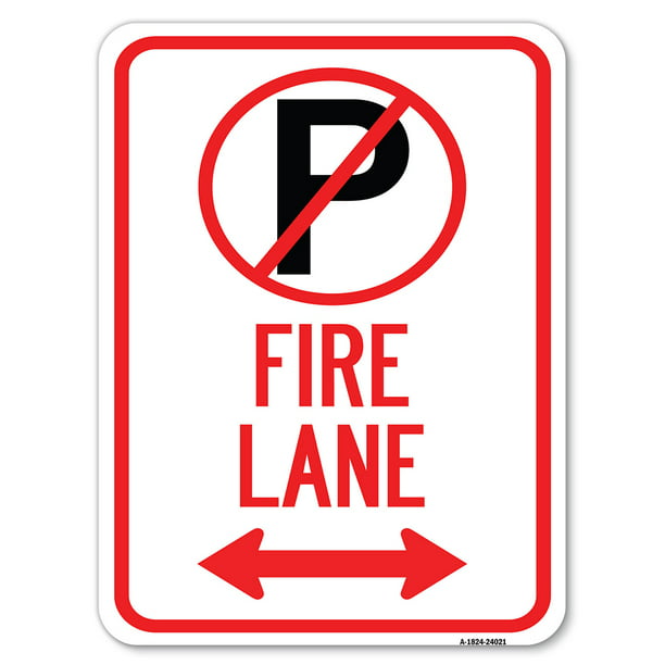 No Parking Between Signs with Left Arrow 18 x 24 Heavy-Gauge Aluminum Rust Proof Parking Sign Made in The USA Protect Your Business & Municipality 